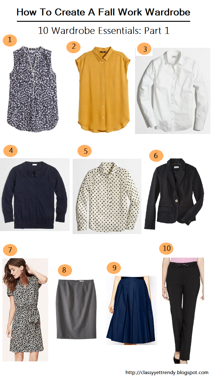 How To Create A Fall Work Wardrobe: 10 Wardrobe Essentials Part 1