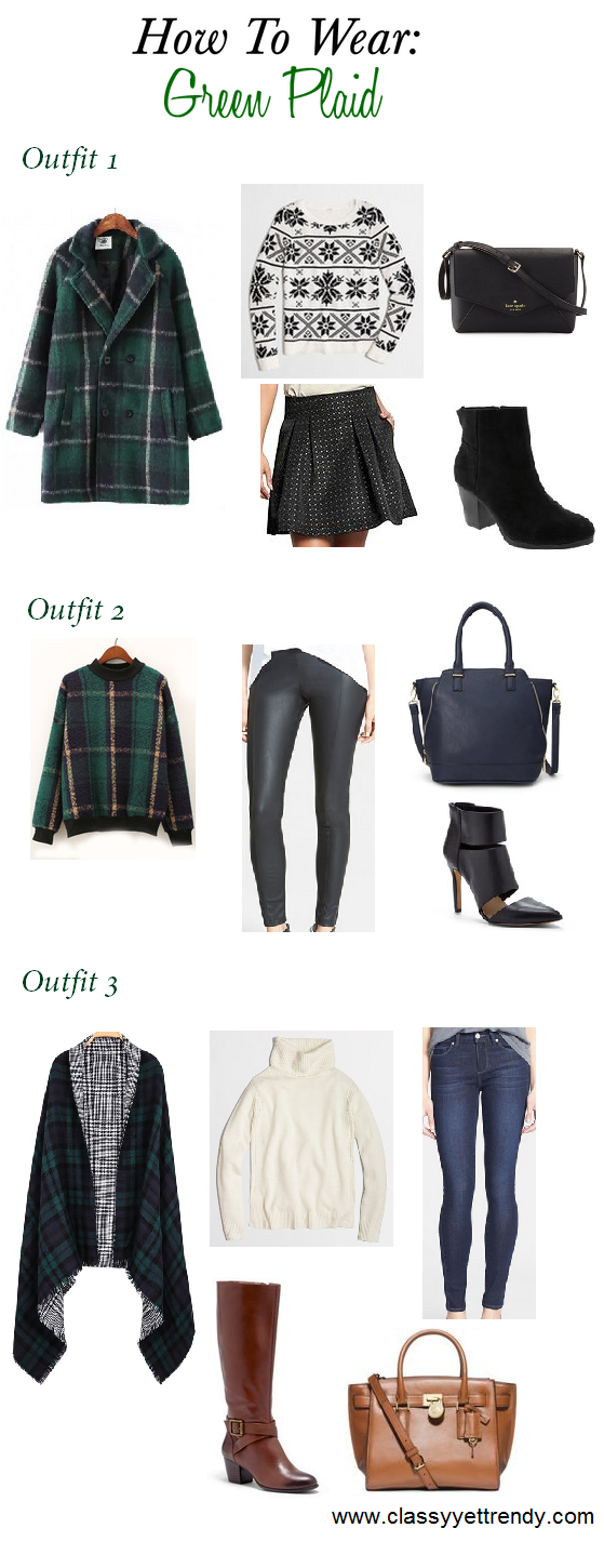 How To Wear: Green Plaid 3 Ways