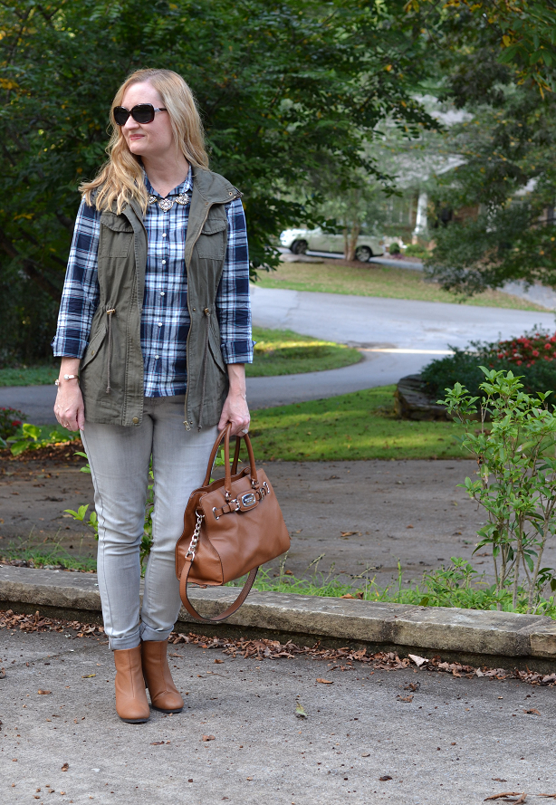 Trendy Wednesday Link-up #42: Plaid and A New Utility Vest - Classy Yet ...
