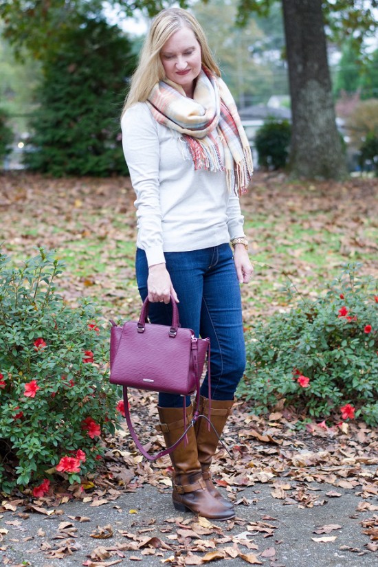 Trendy Wednesday Link-up #47: Plaid Blanket Scarf - Classy Yet Trendy