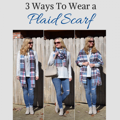 3 Ways To Wear a Plaid Scarf (Trendy Wednesday Link-up #51) - Classy ...
