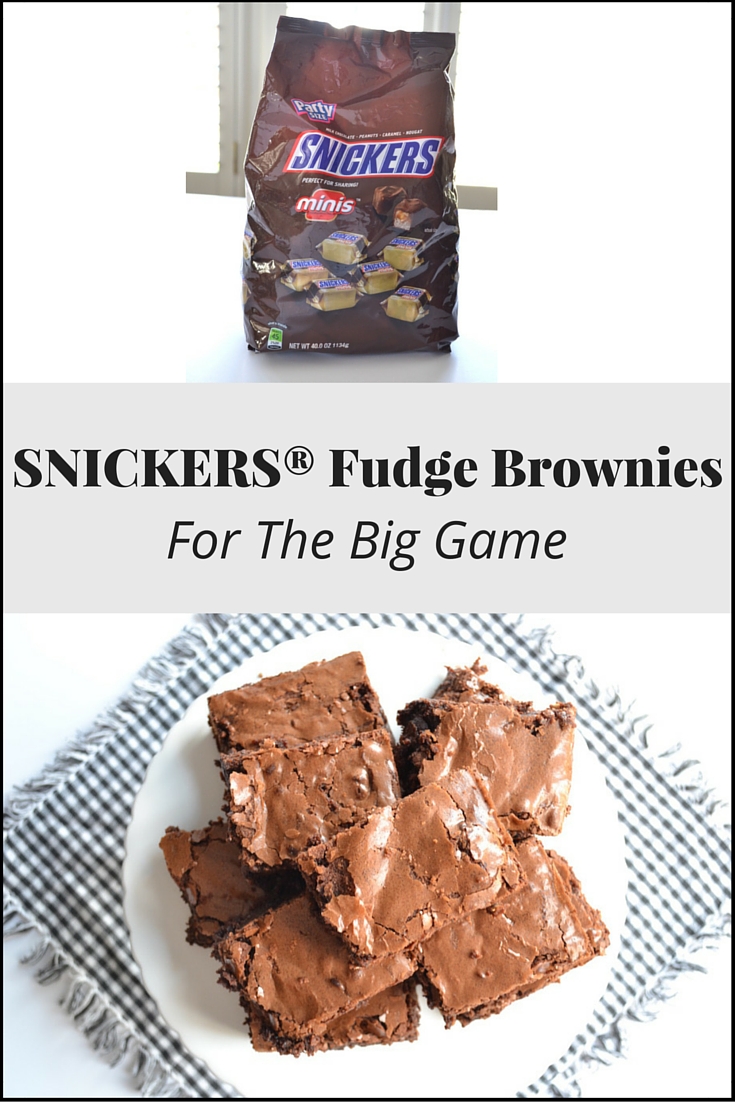 Snickers Fudge Brownies For The Big Game Pin