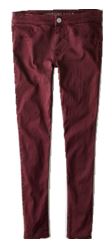 burgandy jeans