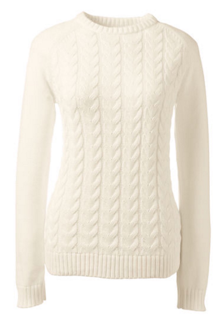 ivory cable sweater