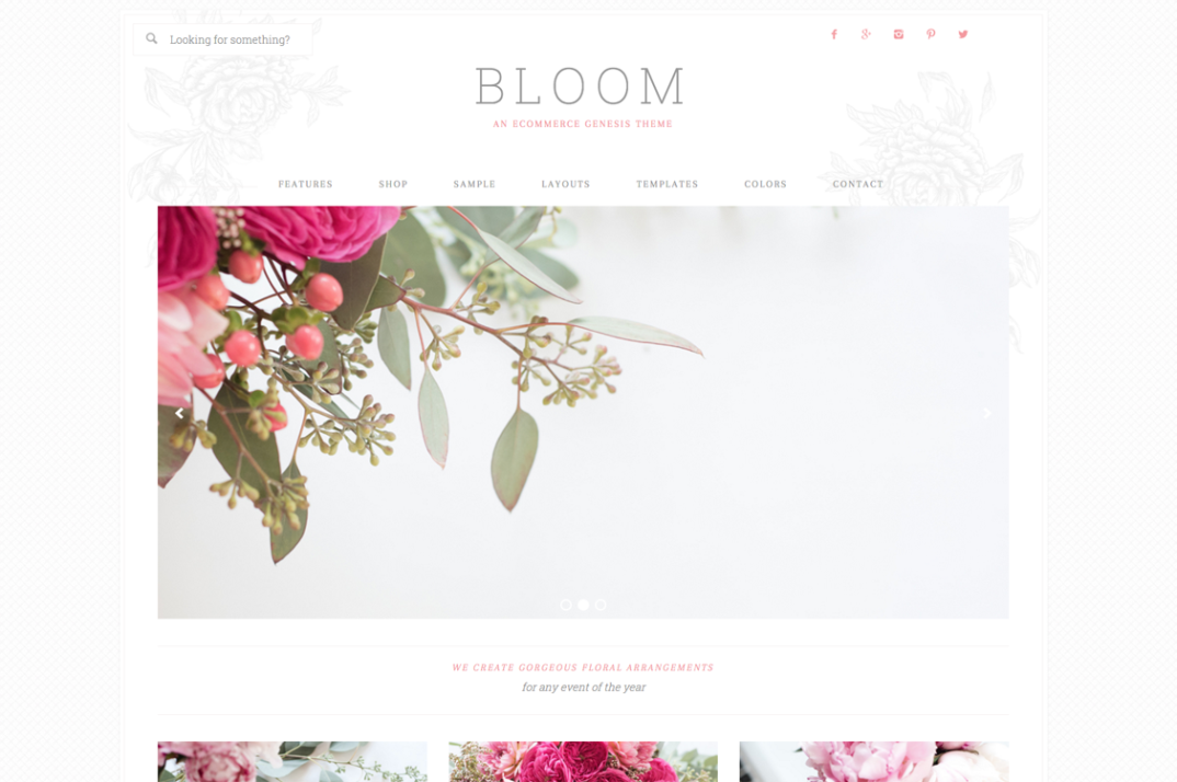 Bloom WordPress blog theme