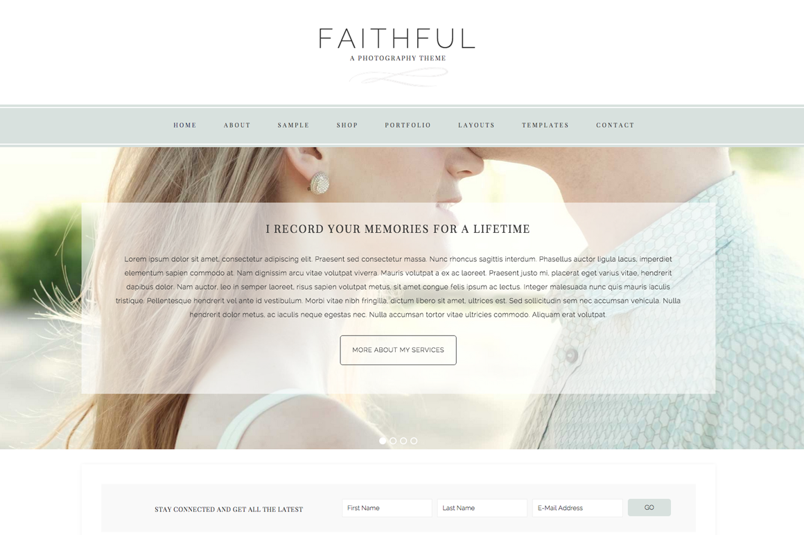 Faithful WordPress blog theme