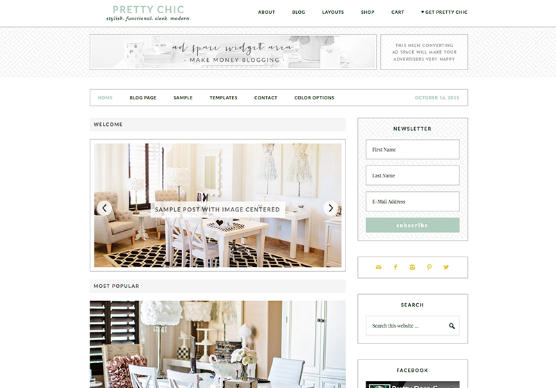 Pretty Chic WordPress blog theme