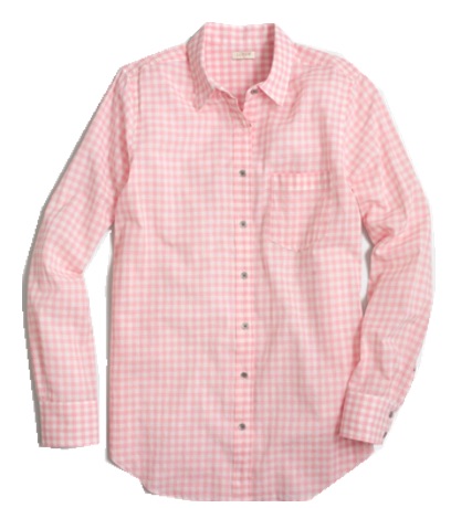 pink gingham shirt