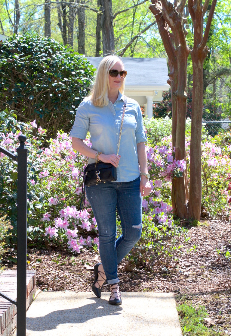 Chambray & Distressed Denim (Trendy Wednesday Link-up #67)