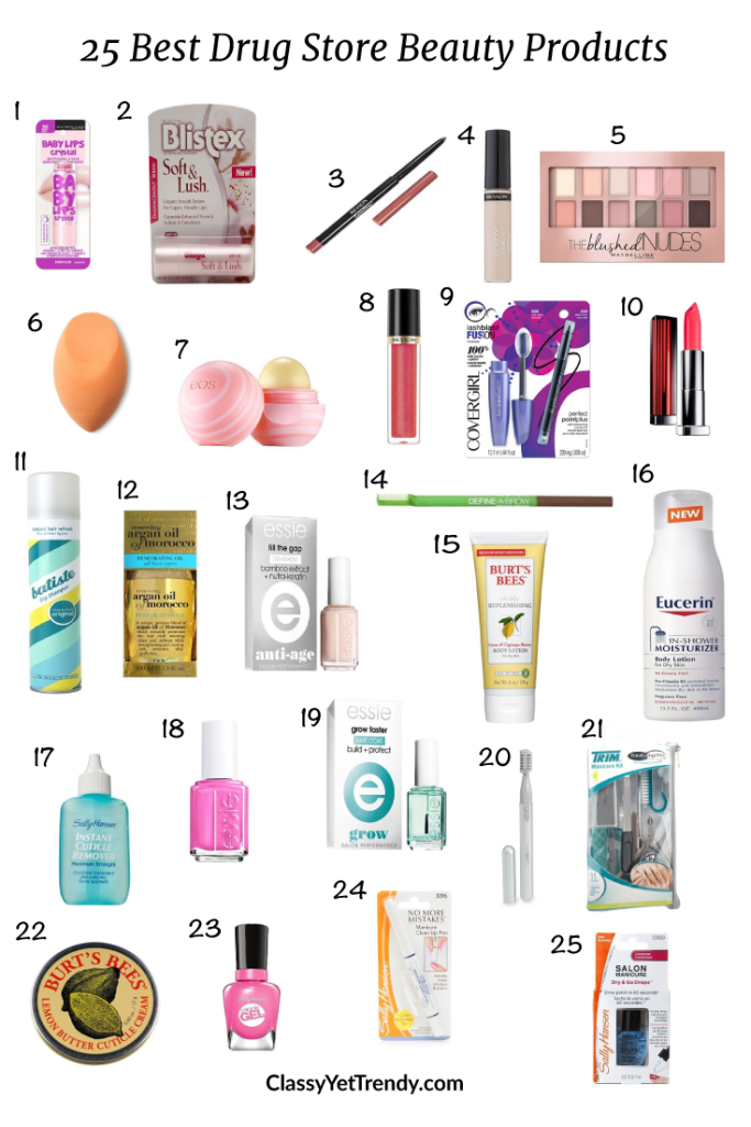 25 best drugstore beauty products pin