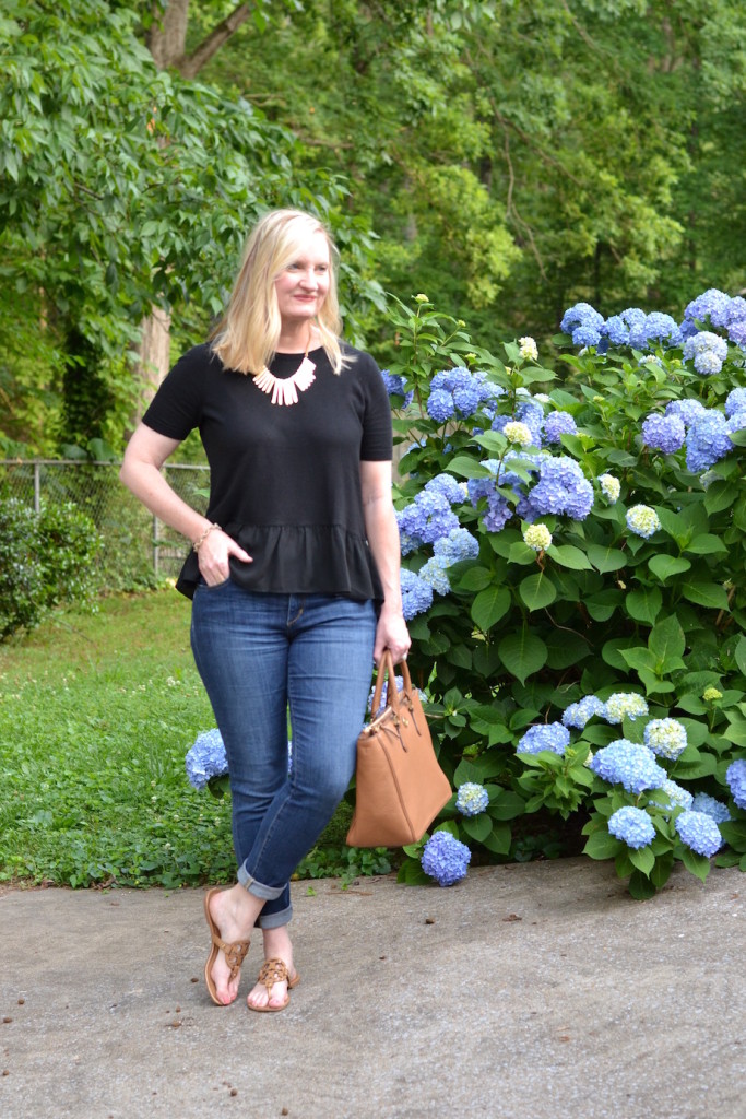 black ruffles and denim 1