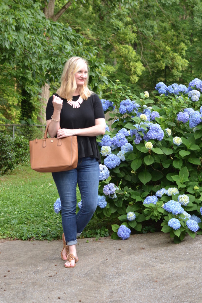 black ruffles and denim 3