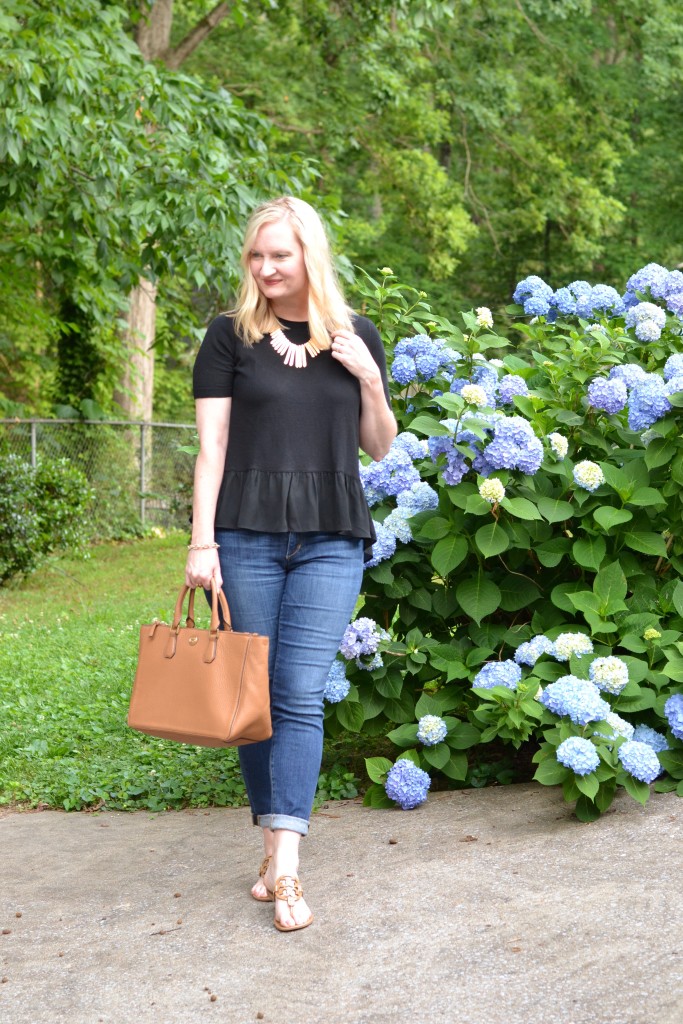 black ruffles and denim 4