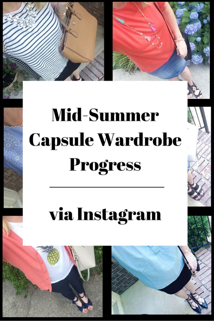 My Mid-Summer Capsule  Wardrobe Progress via Instagram