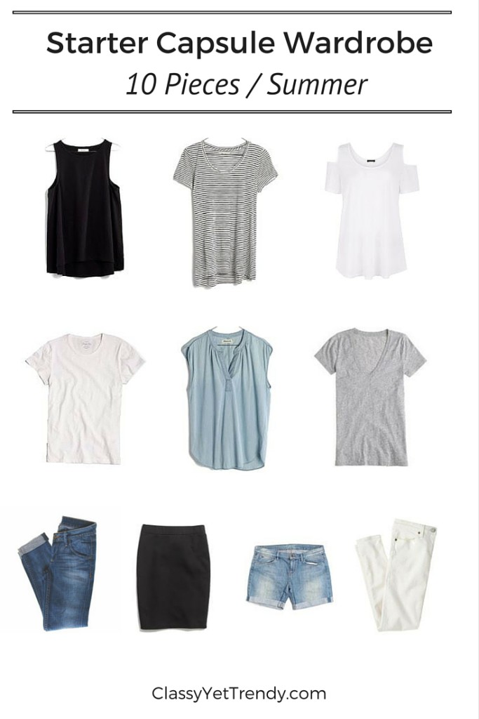 Starter Capsule Wardrobe Summer 10 Clothes