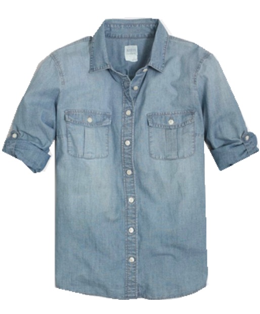 chambray pullover shirt o