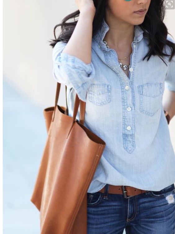 How To Wear a Chambray Shirt 5 Ways (Fall Season) - Classy Yet Trendy