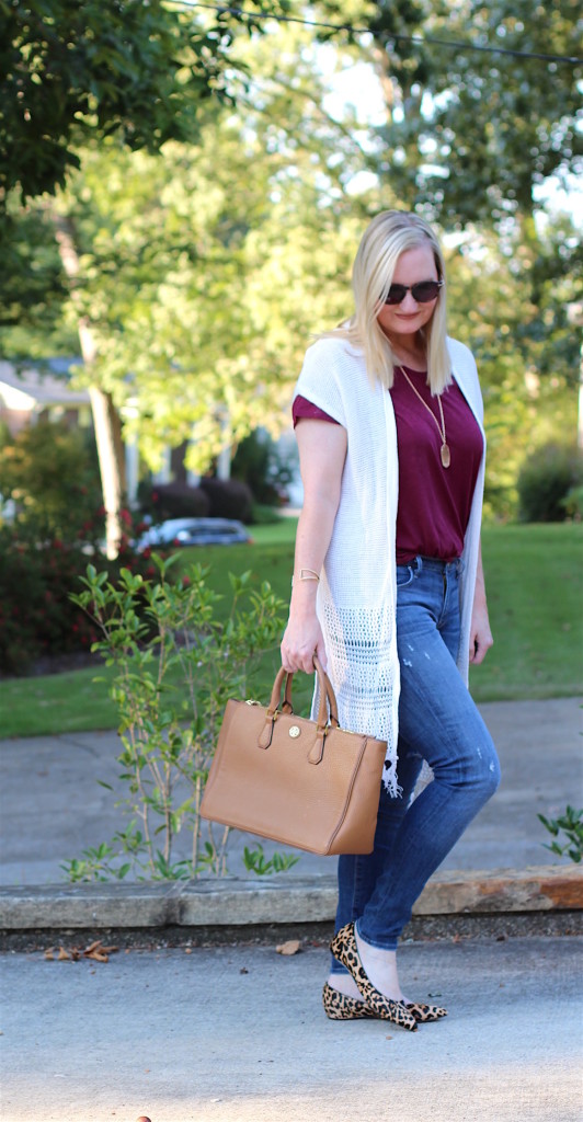 Fall Neutrals and White Booties + Linkup - Jeans and a Teacup