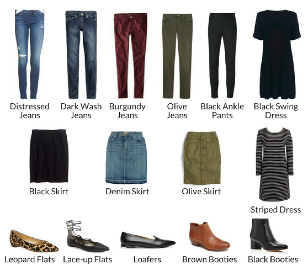 BOTTOMS AND SHOES FALL 2016 CAPSULE WARDROBE