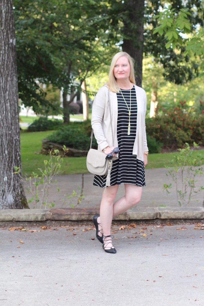 Stripes Taupe & A Wood Watch