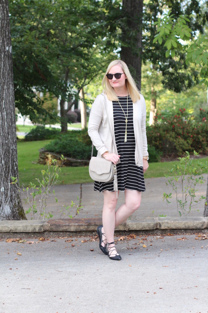 Stripes Taupe & A Wood Watch