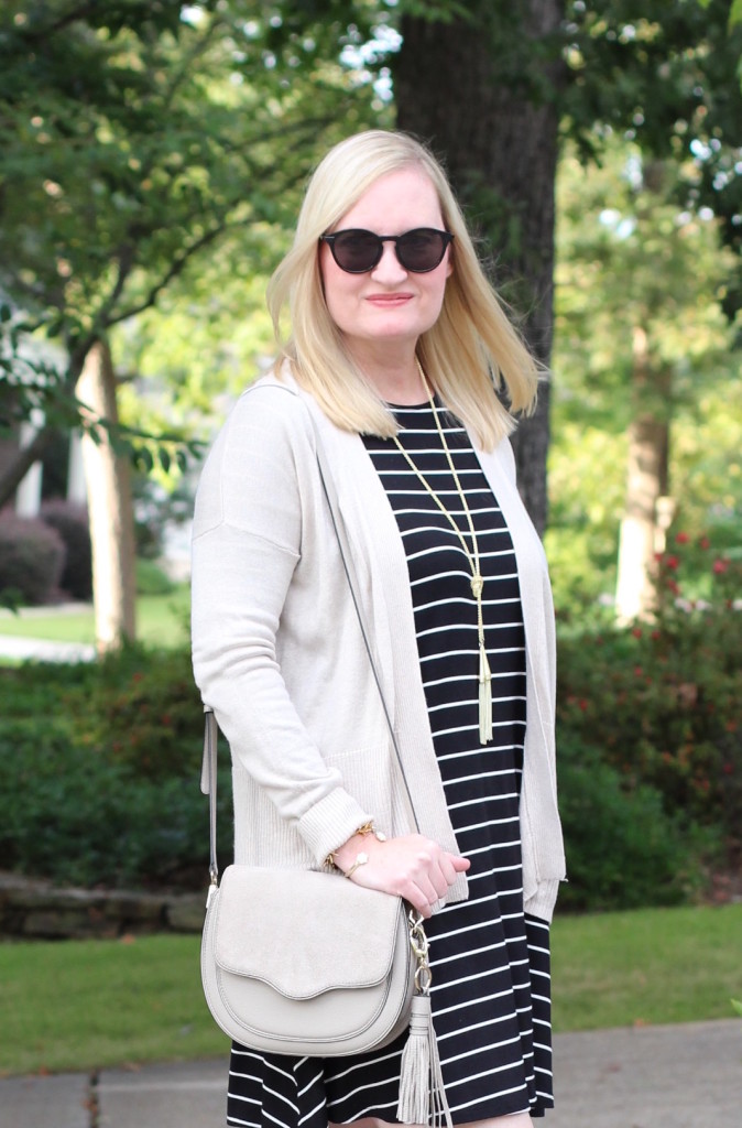 Stripes Taupe & A Wood Watch