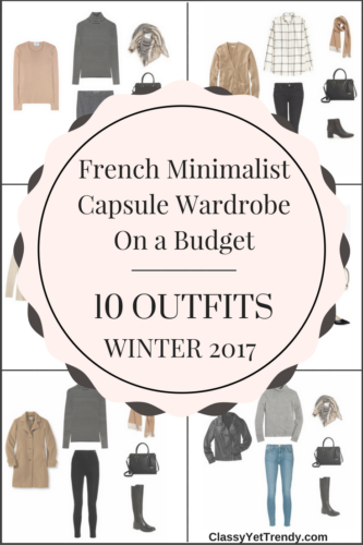 French Minimalist Capsule Wardrobe On a Budget: 10 Winter Outfits ...
