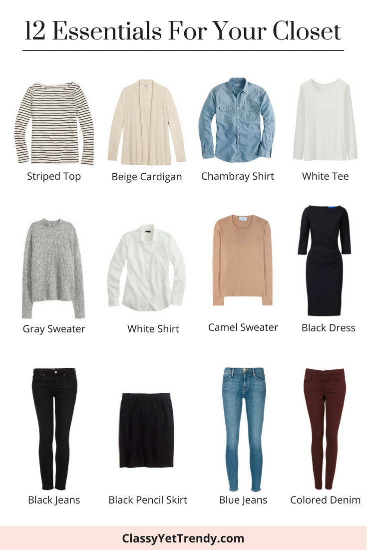 The 10 essential pieces every woman needs  Fashion capsule wardrobe, 10  item wardrobe, Capsule wardrobe