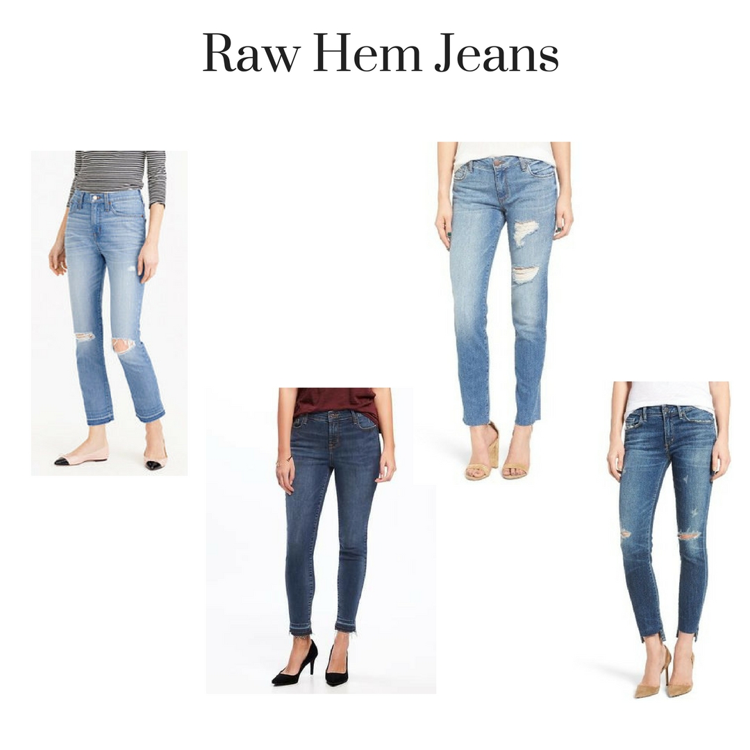 Spring 2017 Trends - Raw Hem Jeans