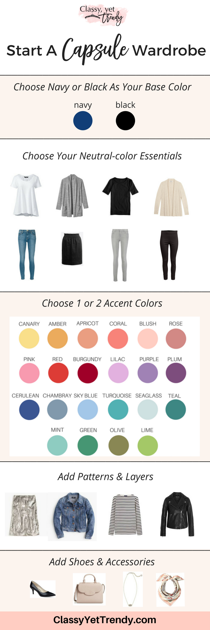 How To Start A Capsule Wardrobe (with Colors & Patterns): 5 Step