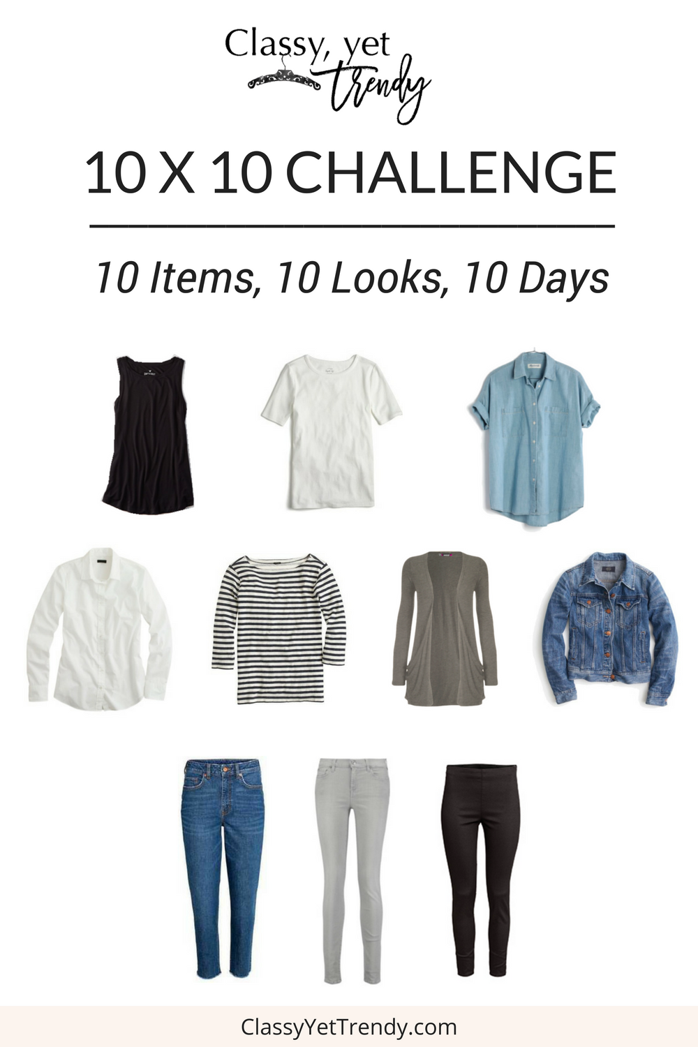 Comfy 10x10 Challenge + Small Sustainable Clothing Brands to