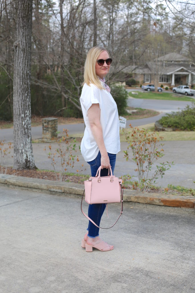 Frayed Hem Jeans and Central Shirt (Trendy Wednesday Link-up #115 ...