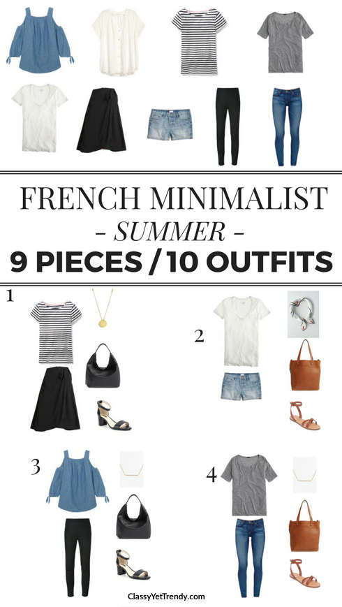 9 Pieces / 10 Outfits: French Minimalist Summer
