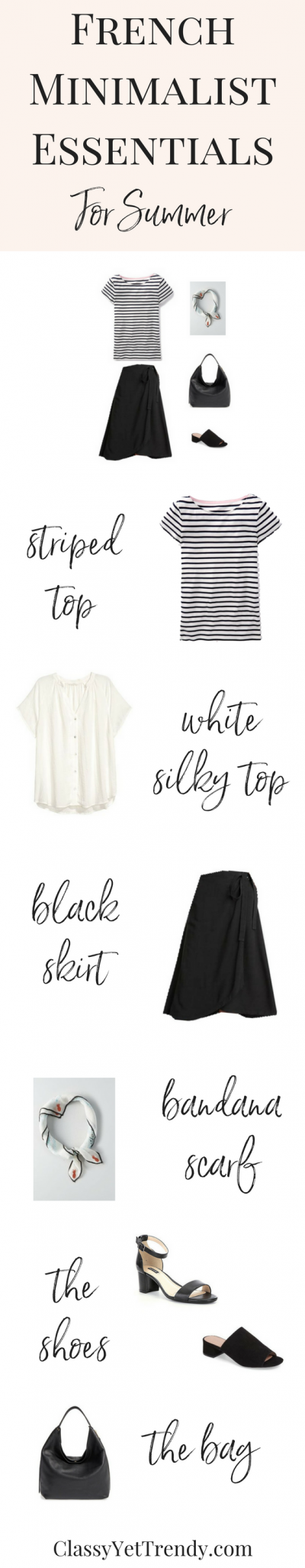 Create a French Minimalist Capsule Wardrobe: 10 Summer Outfits - Classy ...