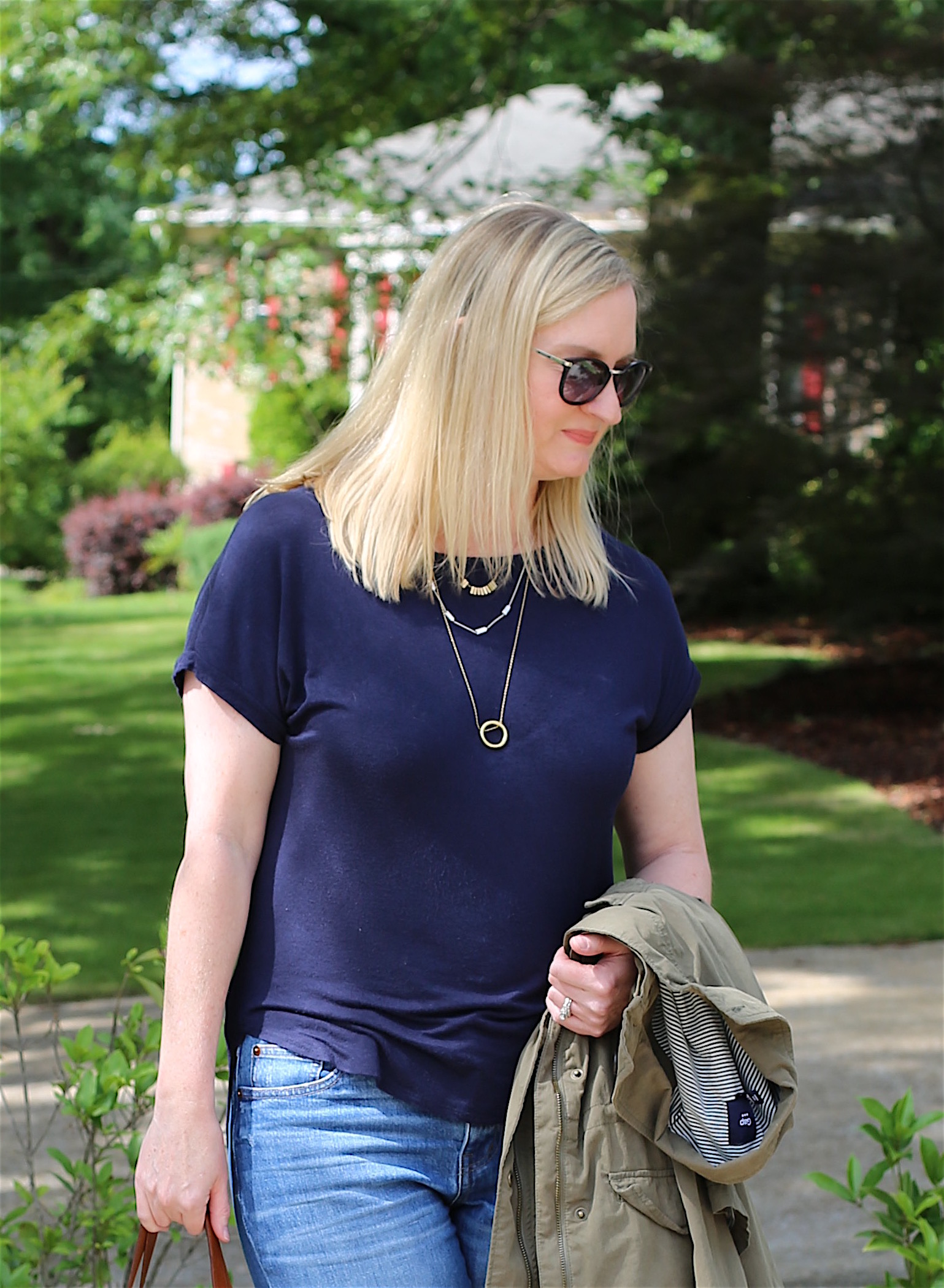 Navy and Cognac Brown Outfit