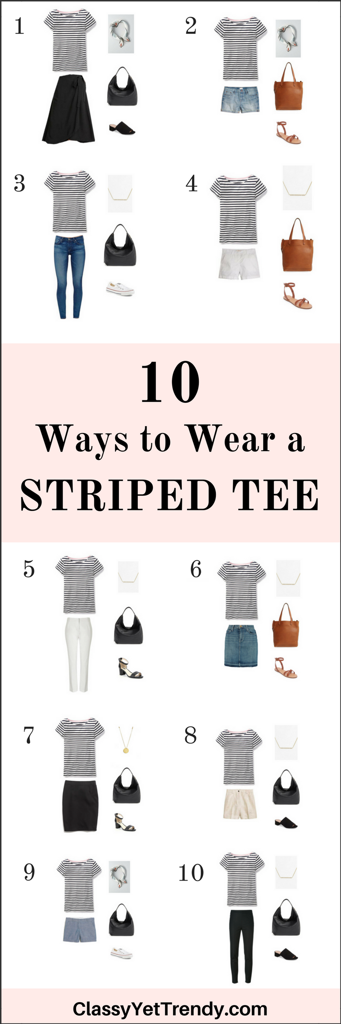 10 Ways to Wear a Striped Tee
