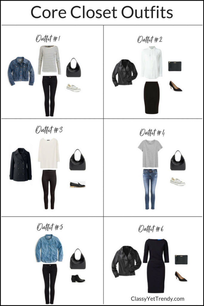 How To Create Outfits With A Core Closet: 6 Outfit Ideas - Classy Yet ...