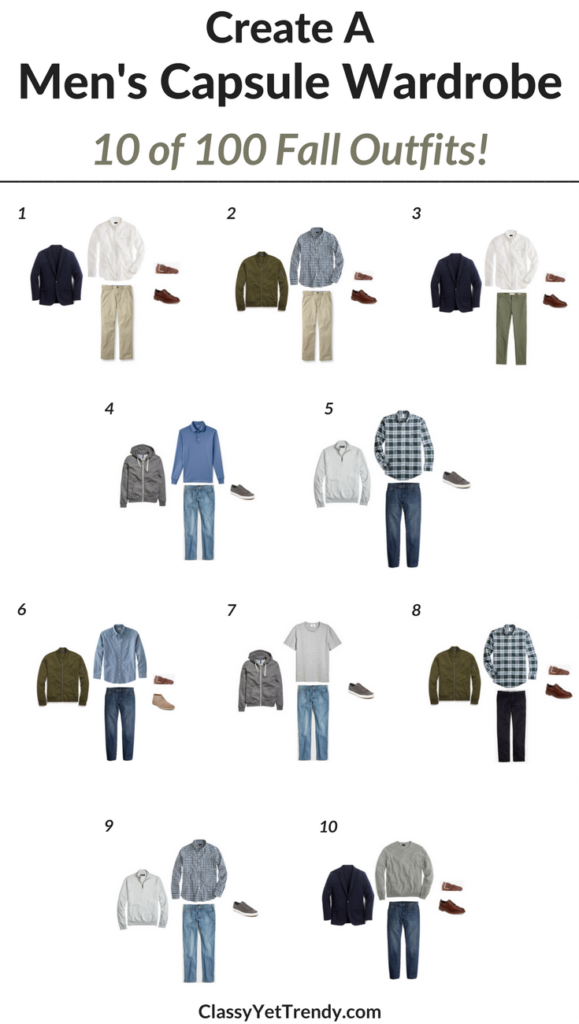 Men's Capsule Wardrobe - 10 Fall Outfits