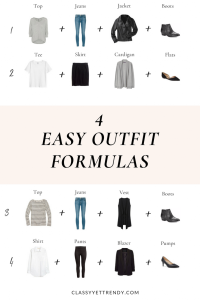 4 Easy Outfit Formulas - Classy Yet Trendy