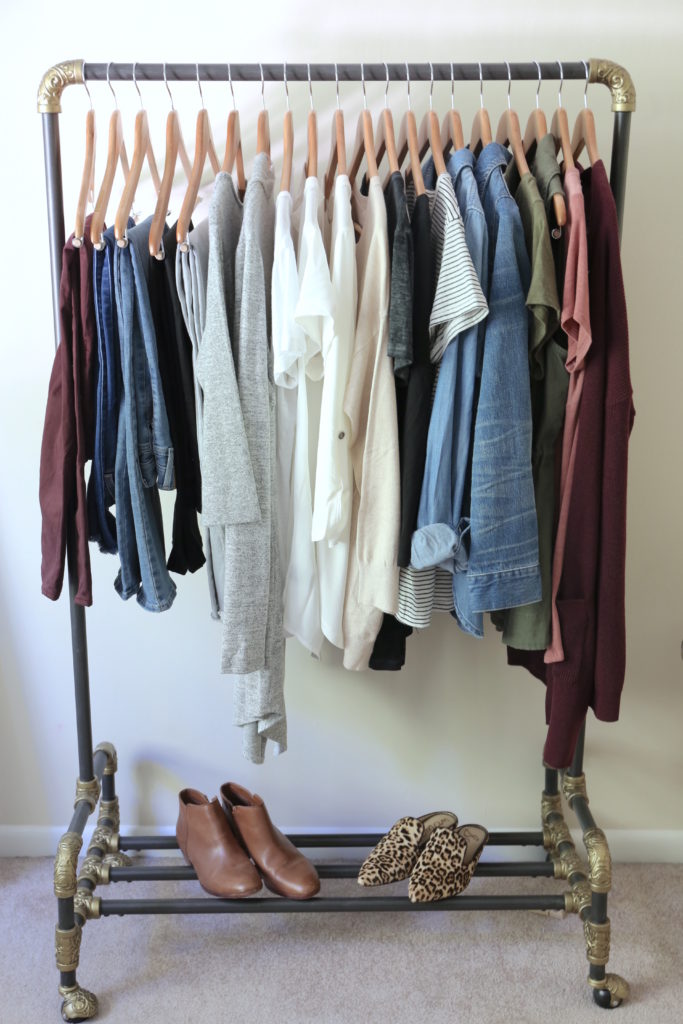 My Fall 2017 Capsule Wardrobe - clothes rack