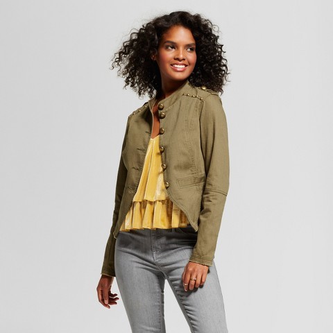 Free people 2024 military ruffle jacket