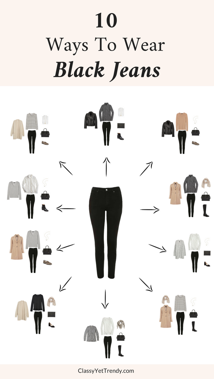 10 Ways To Wear Black Jeans - Classy Yet Trendy