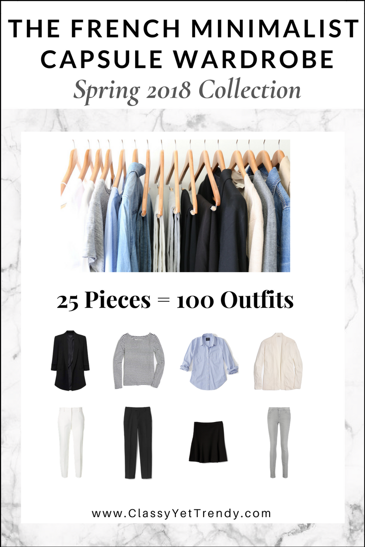 French Minimalist Capsule Wardrobe Spring 2018 eBook Cover