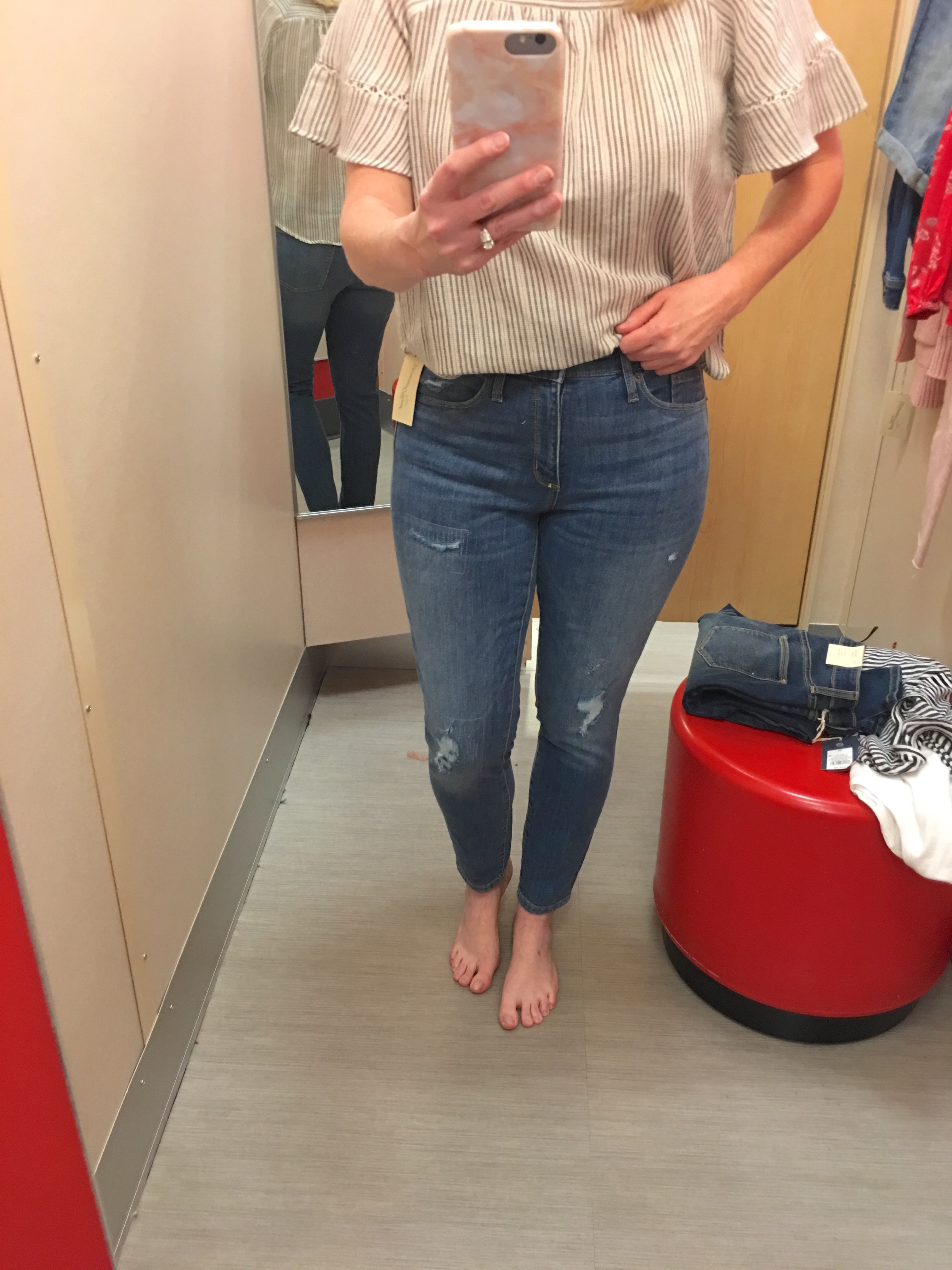 Target Universal Thread Review and Try-Ons Distressed Jeans