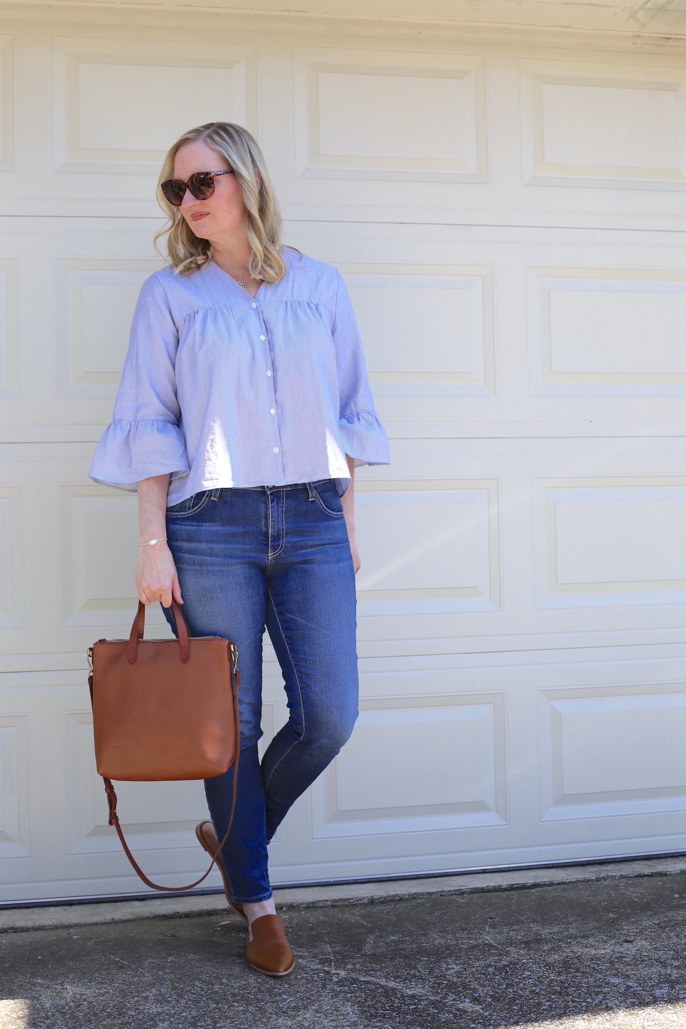 madewell veranda bell sleeve shirt