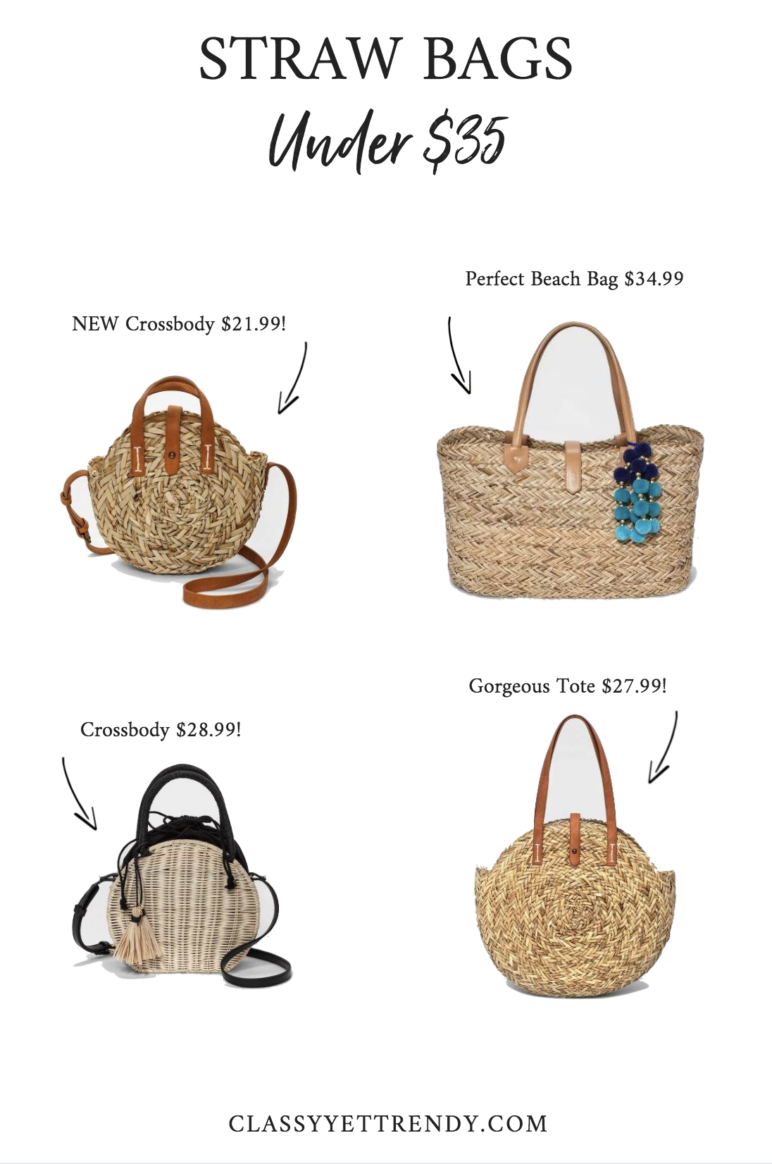 STRAW BAGS UNDER $35