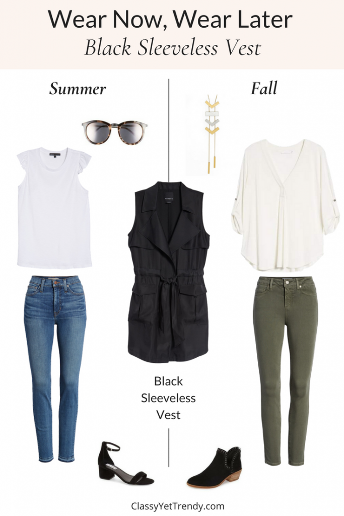 Wear Now, Wear Later: Black Sleeveless Vest - Classy Yet Trendy