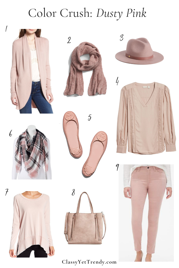 dusty pink outfits