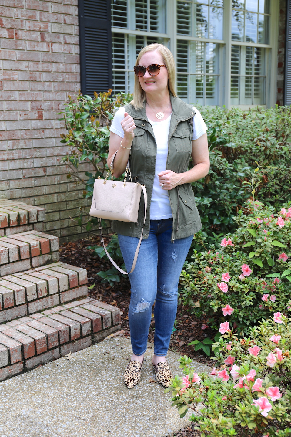 Olive shop vest outfit