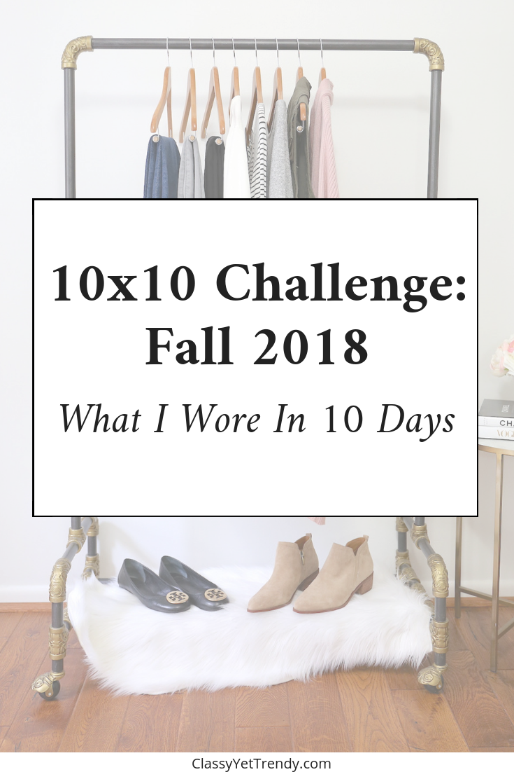 Fall 2018 10x10 Challenge - What I Wore In 10 Days